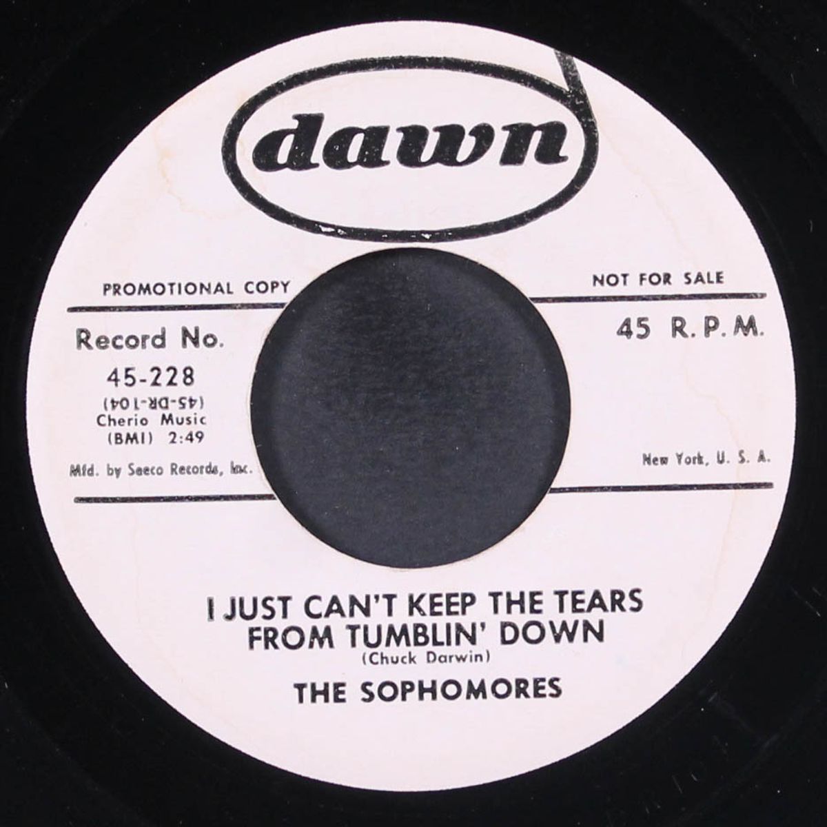 i just can't keep the tears from tumblin' down by SOPHOMORES