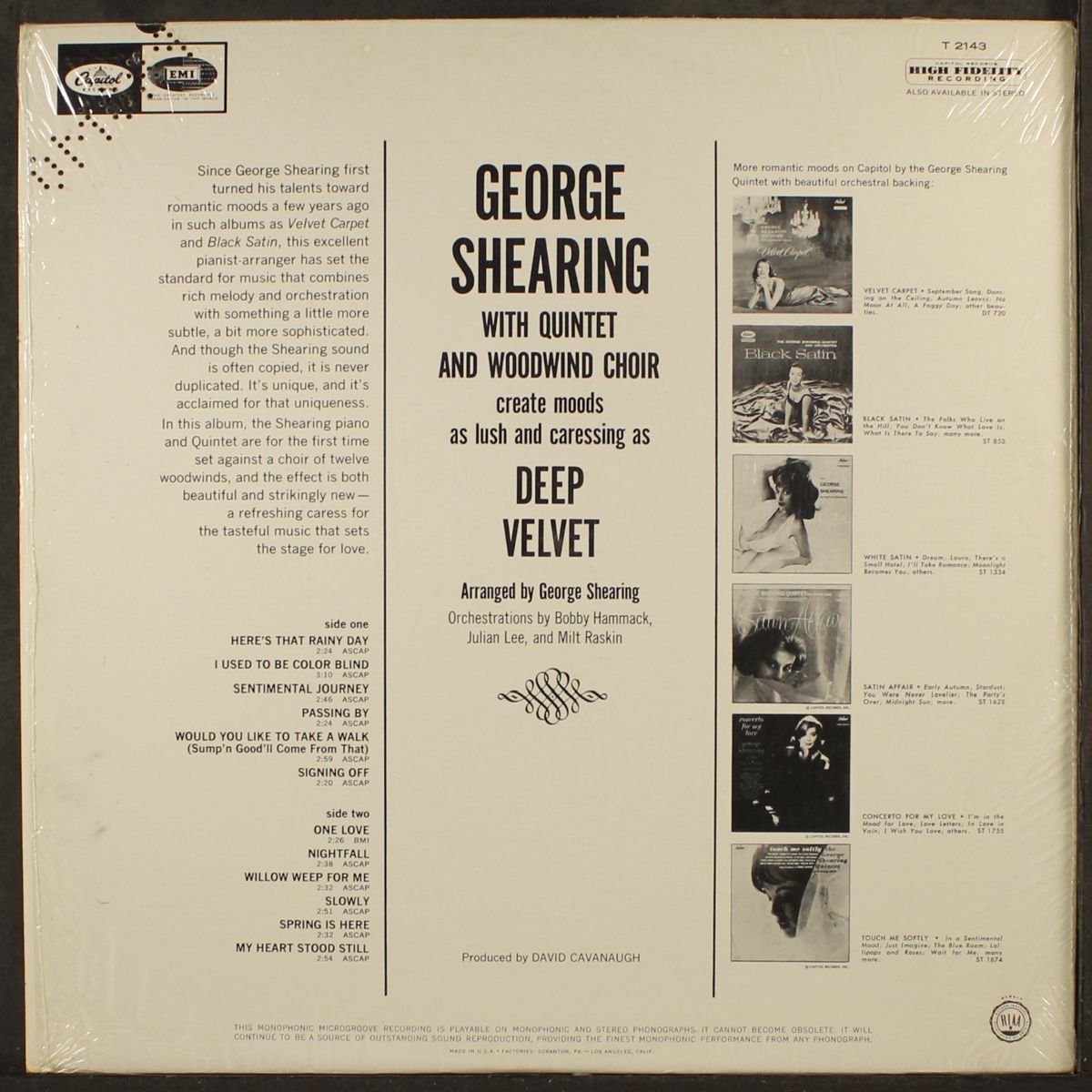 deep velvet by GEORGE SHEARING