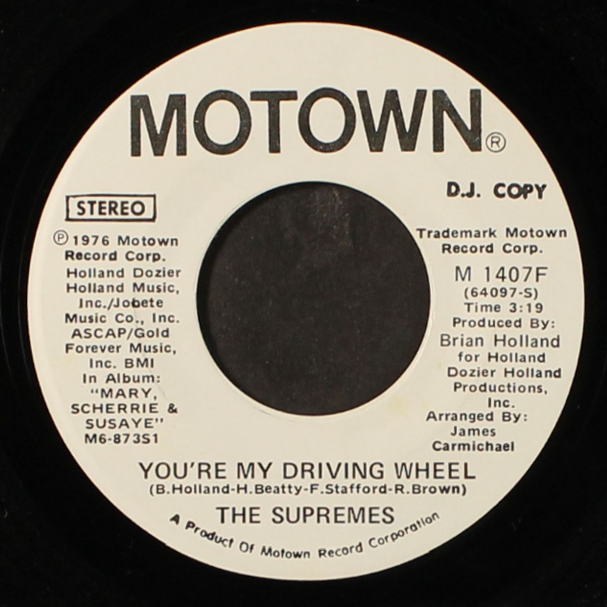 you're my driving wheel / mono by SUPREMES