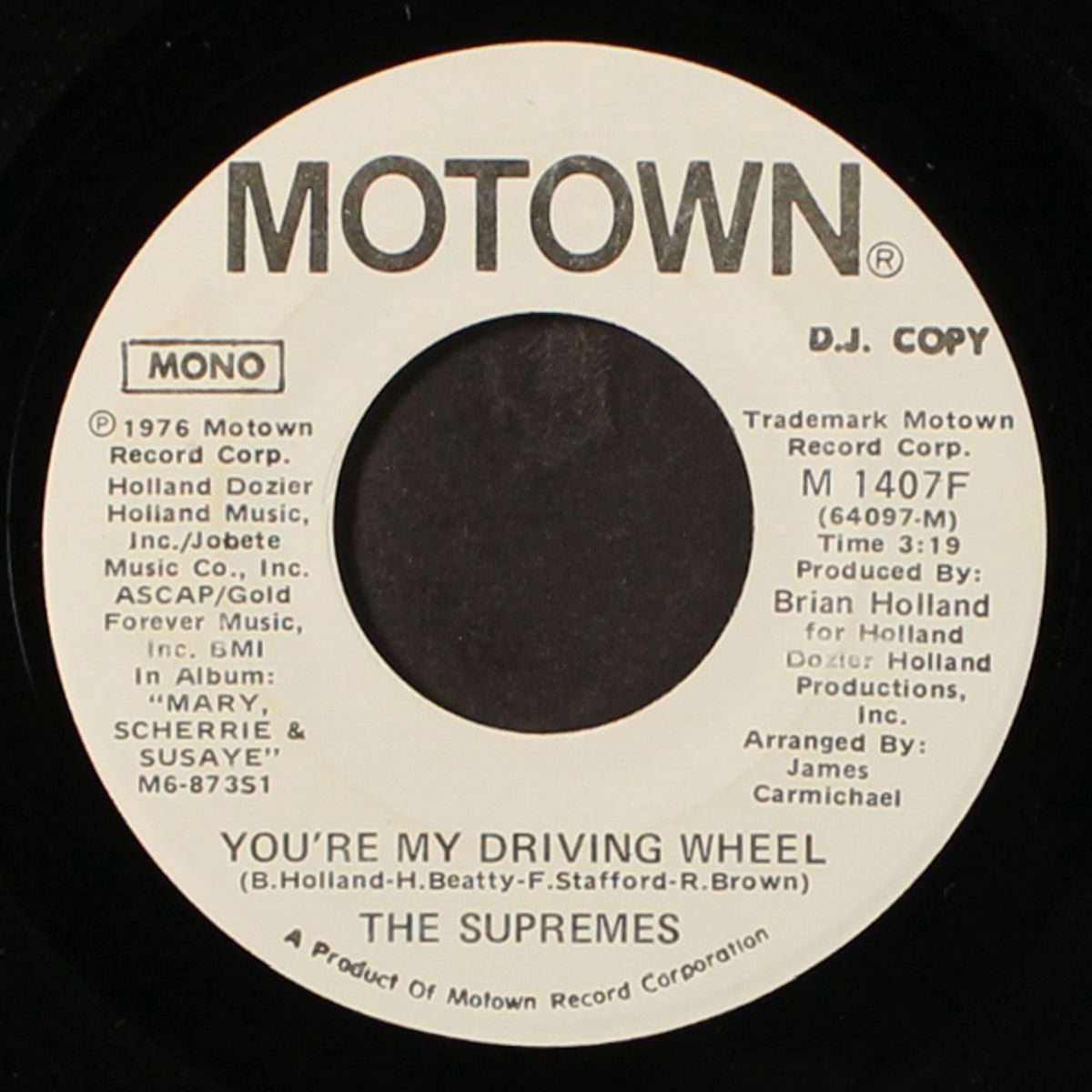 you're my driving wheel / mono by SUPREMES