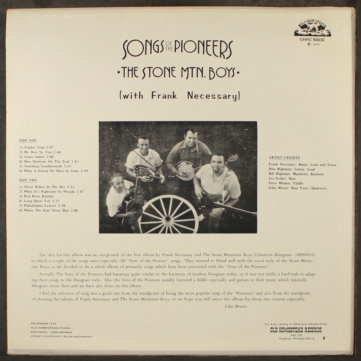 songs of the pioneers by STONE MOUNTAIN BOYS
