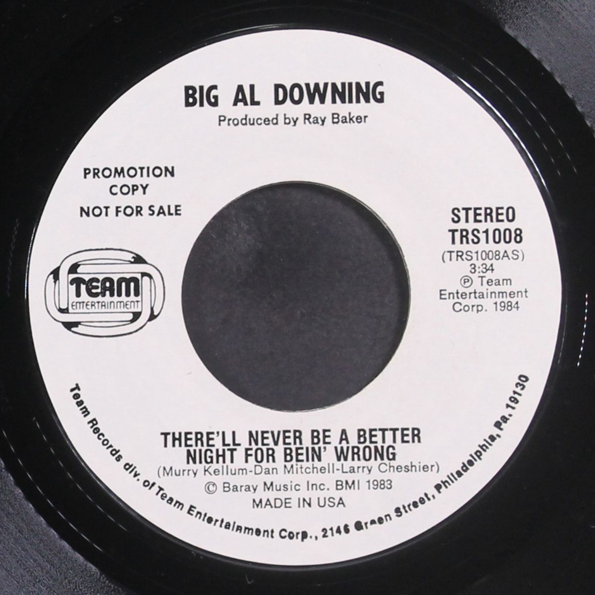 there'll never be a better night for bein' wrong by BIG AL DOWNING