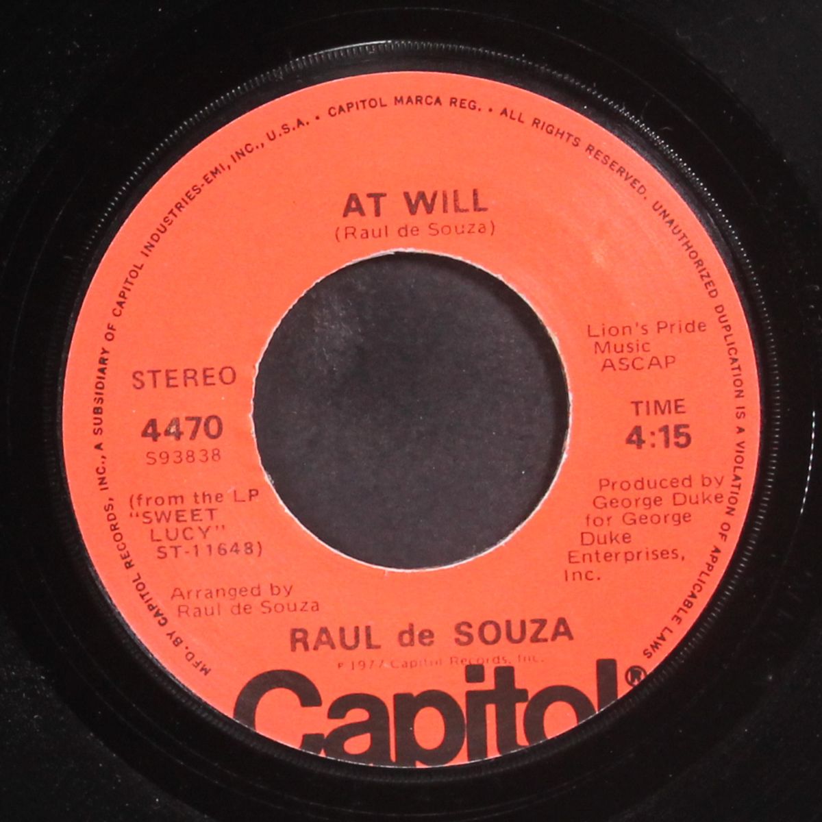 at will / sweet lucy by RAUL DE SOUZA