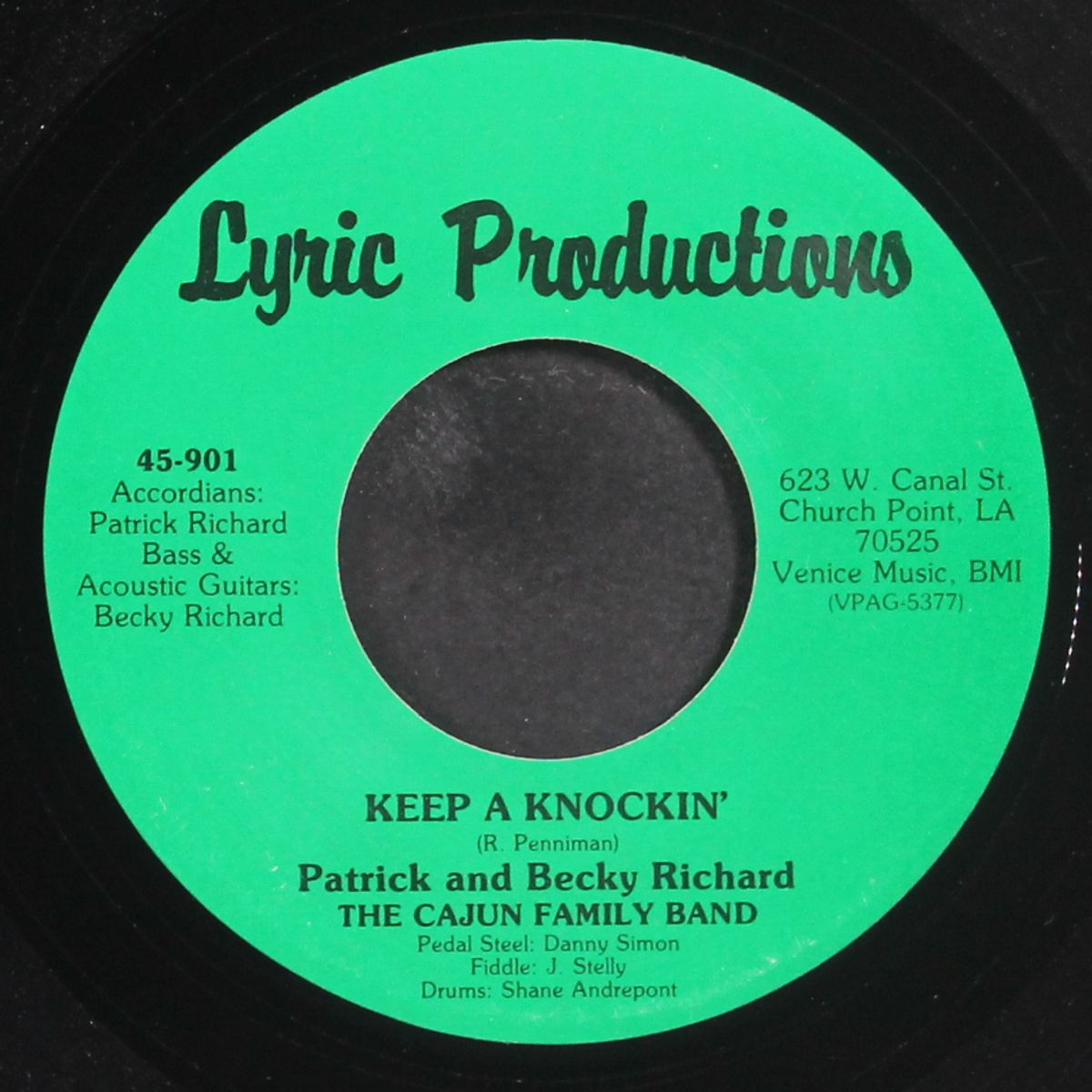 keep a knockin' / the picture on the little table by PATRICK & BECKY RICHARD & CAJUN FAMILY BAND