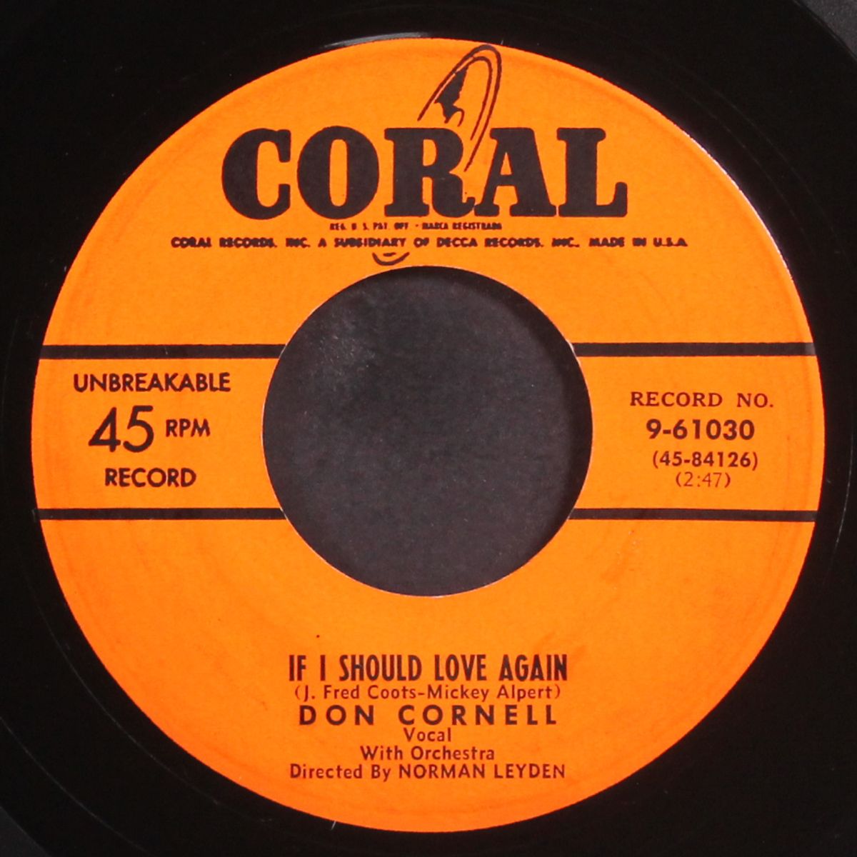 if i should love again by DON CORNELL