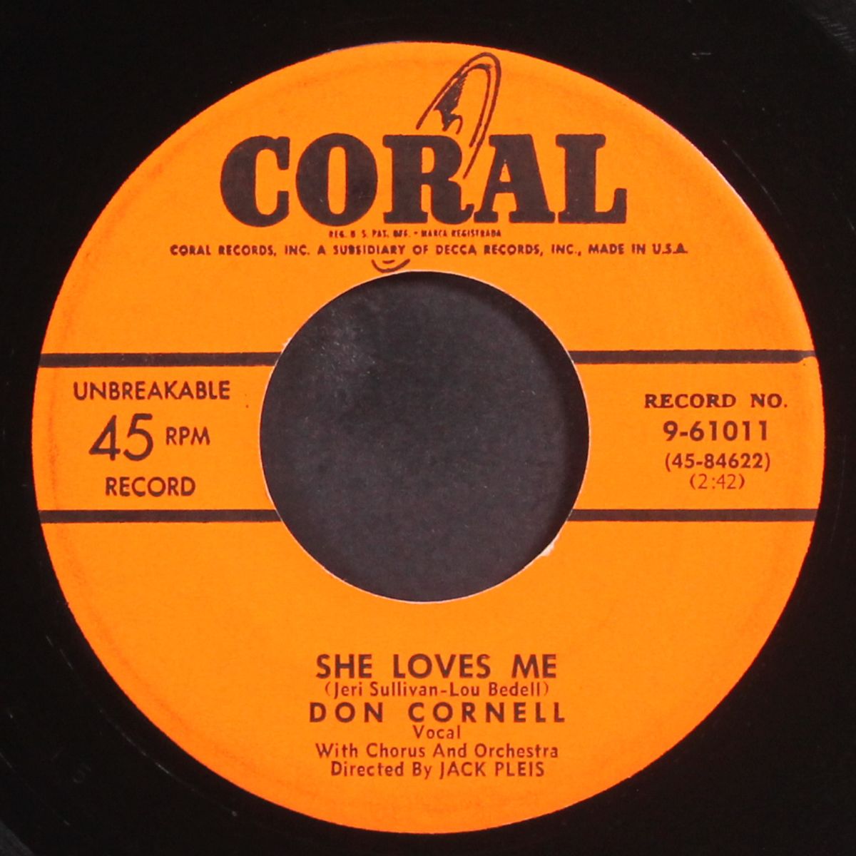 she loves me by DON CORNELL