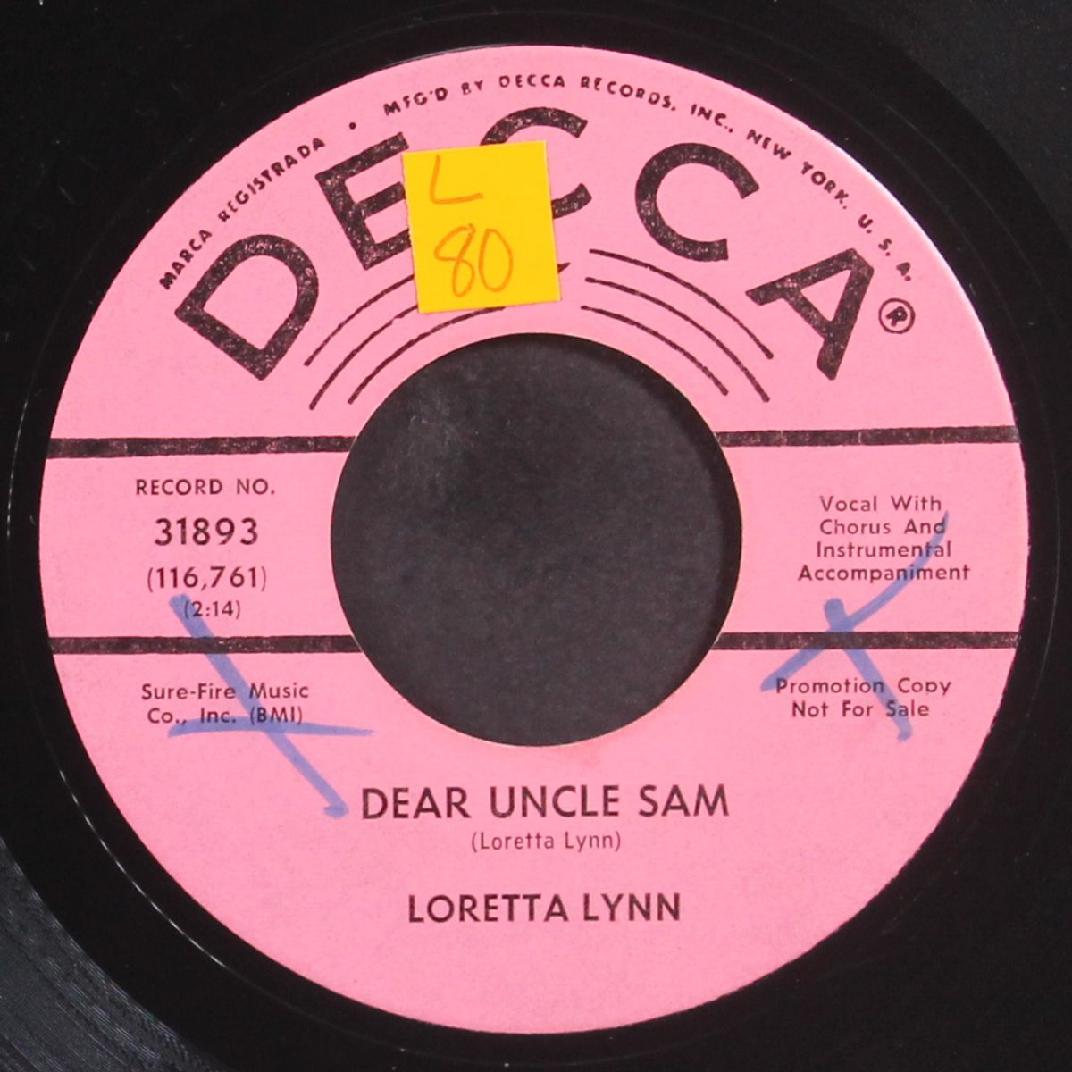 dear uncle sam by LORETTA LYNN