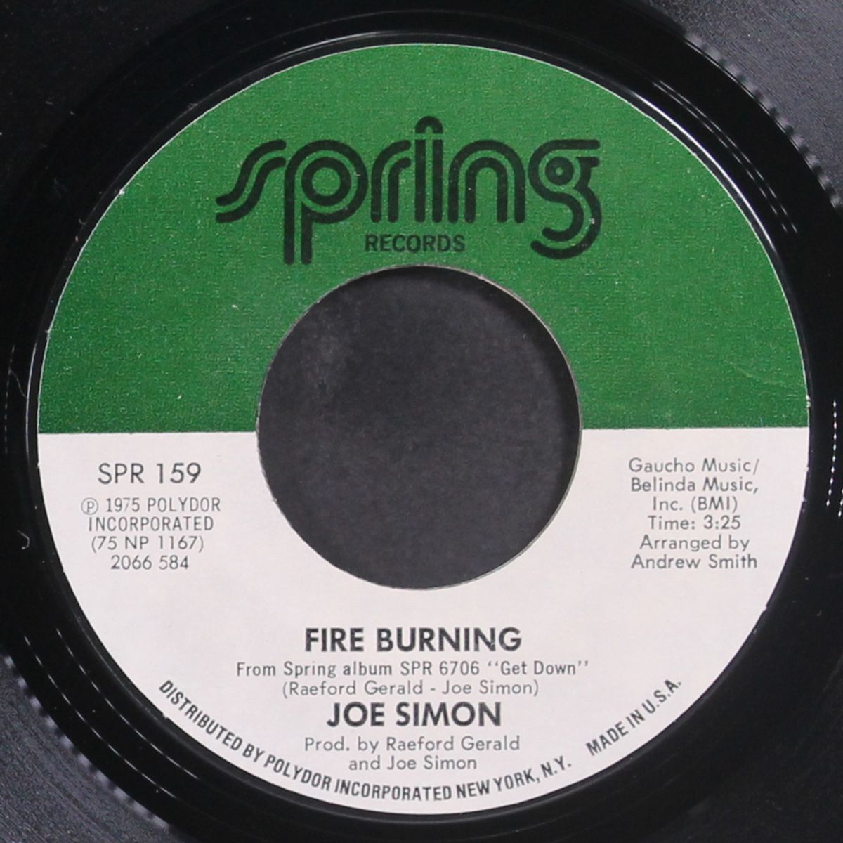 music in my bones / fire burning by JOE SIMON