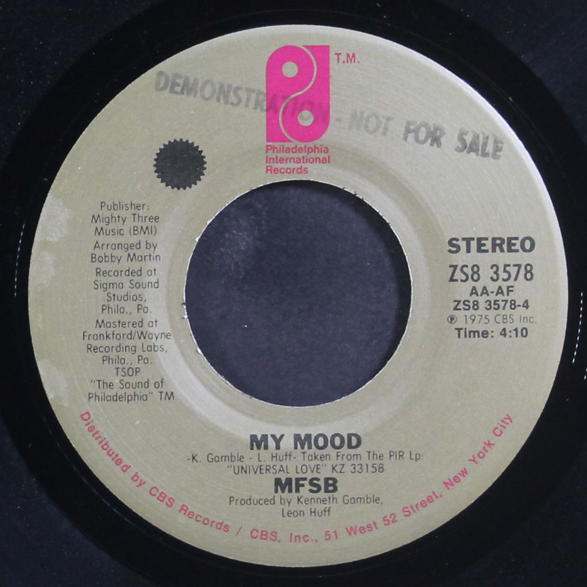 the zip / my mood by MFSB