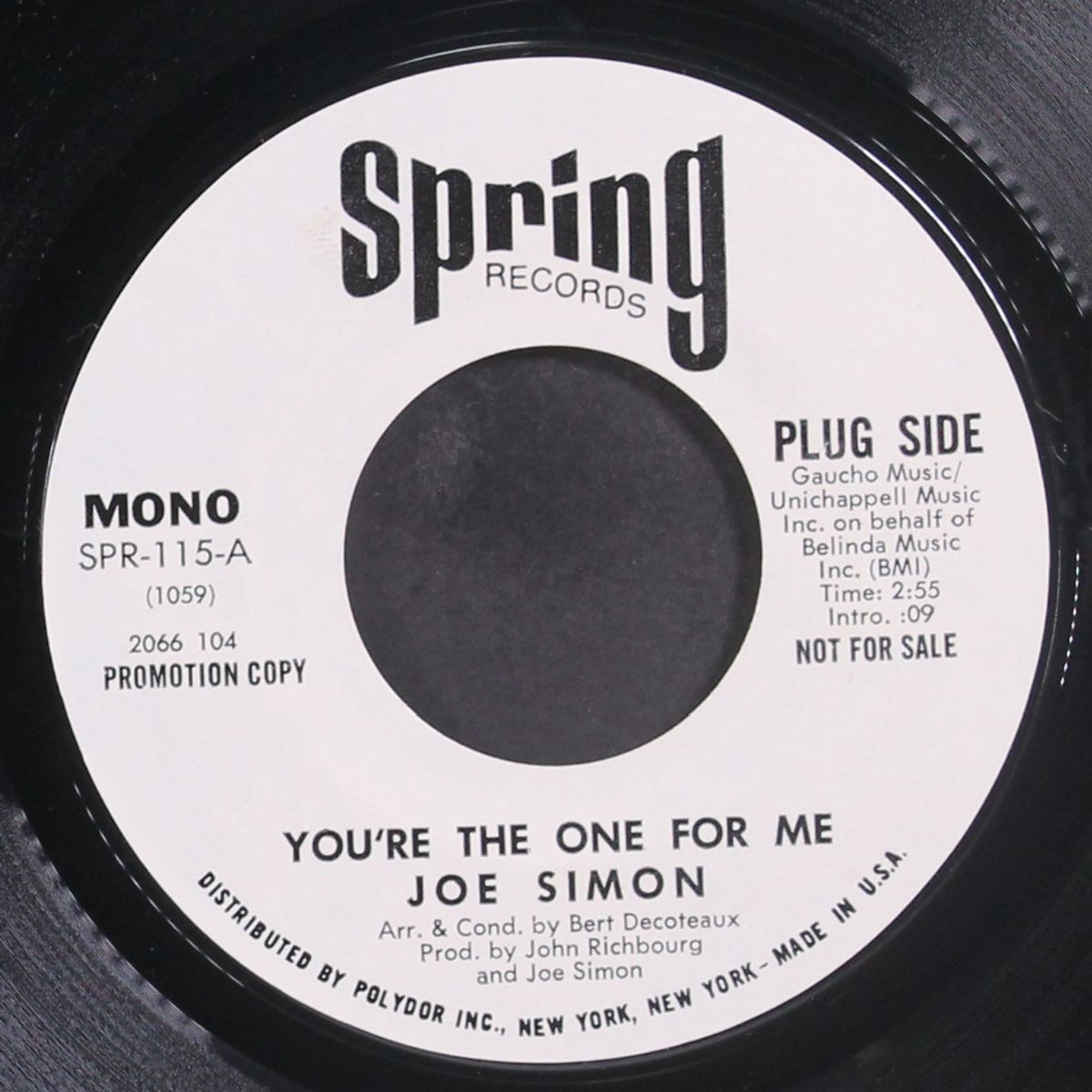you're the one for me / mono by JOE SIMON