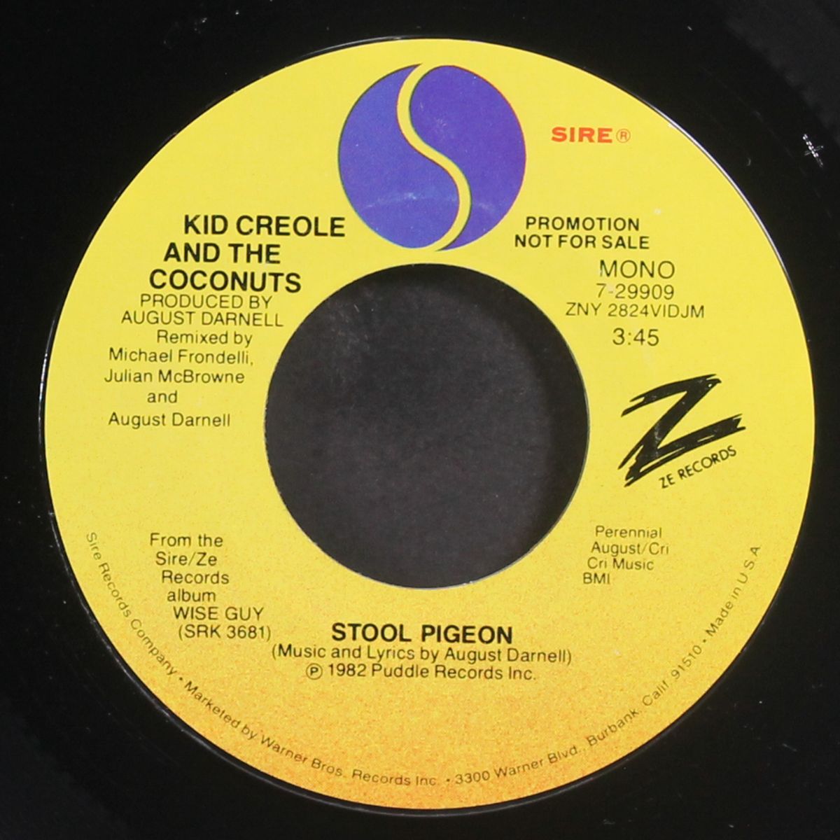 stool pigeon / mono by KID CREOLE & COCONUTS