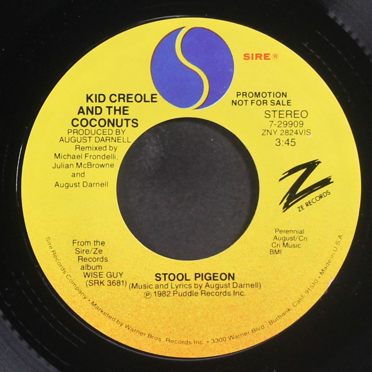 stool pigeon / mono by KID CREOLE & COCONUTS