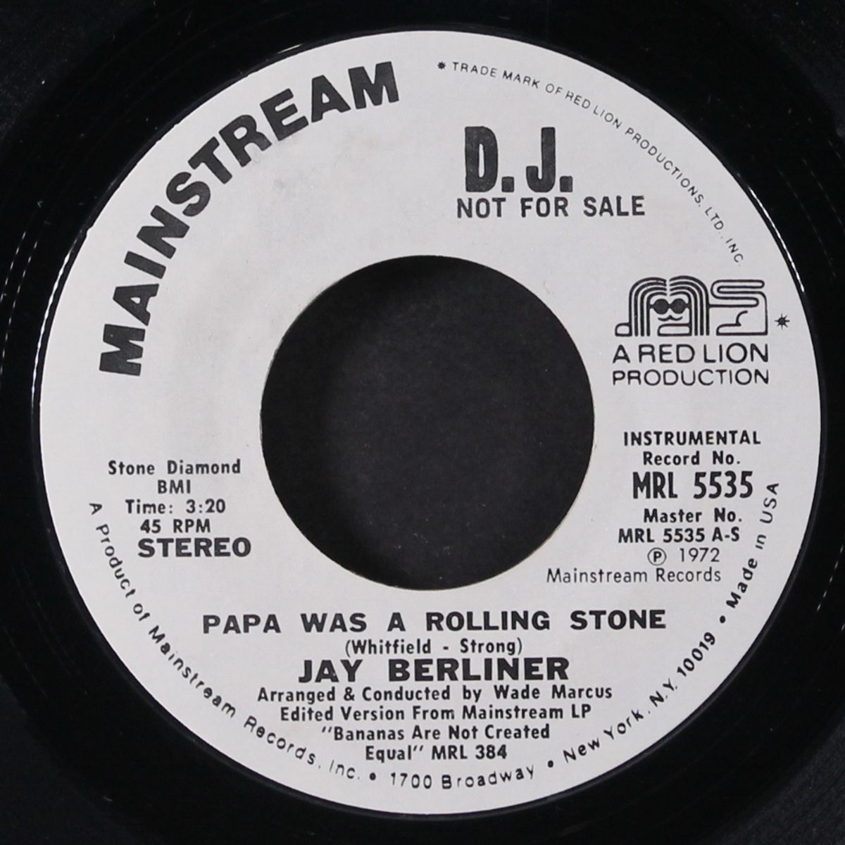 papa was a rolling stone / stickball by JAY BERLINER