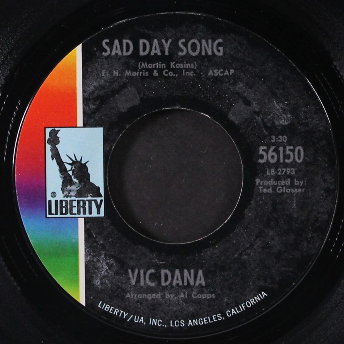 if i never knew your name / sad day song by VIC DANA