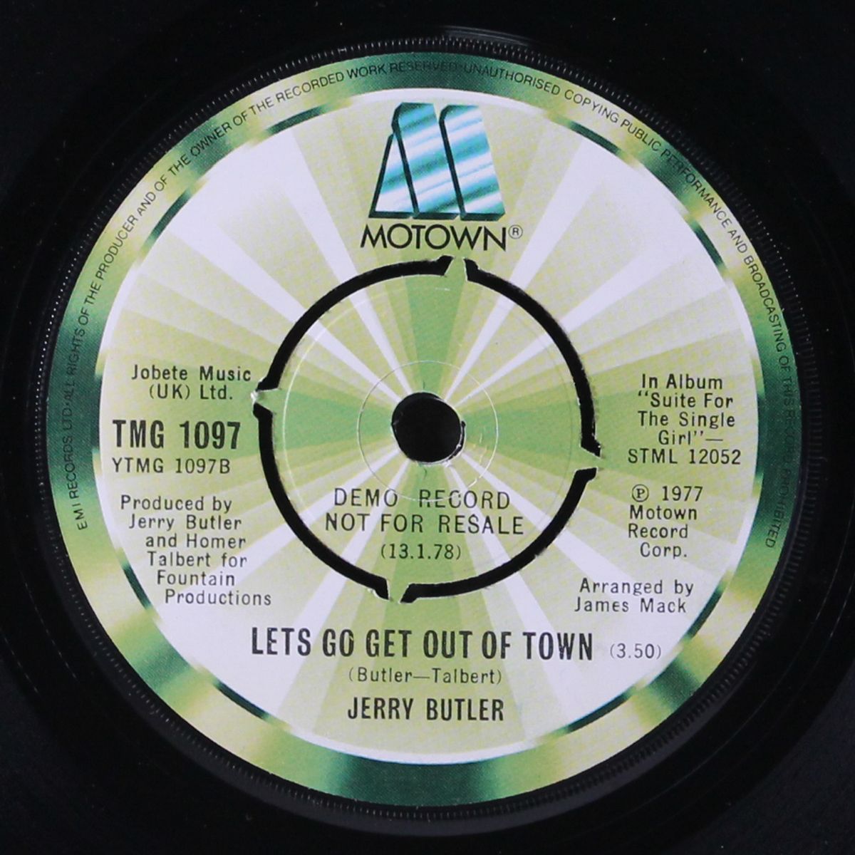 i wanna do it to you / let's go get out of town by JERRY BUTLER
