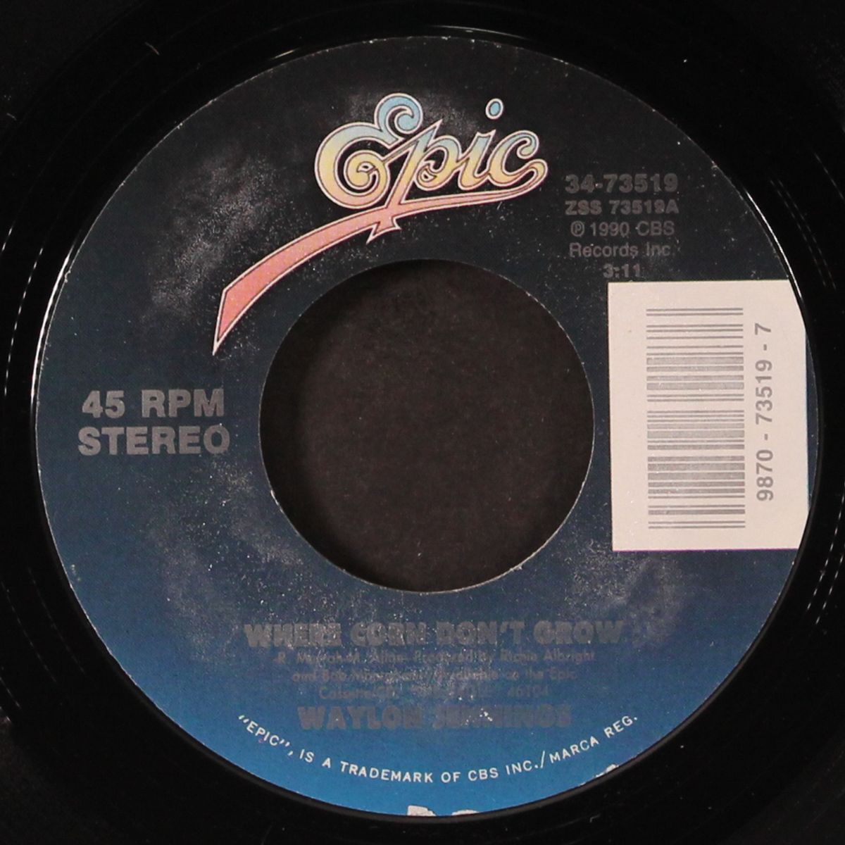 where corn don't grow / waking uo with you by WAYLON JENNINGS