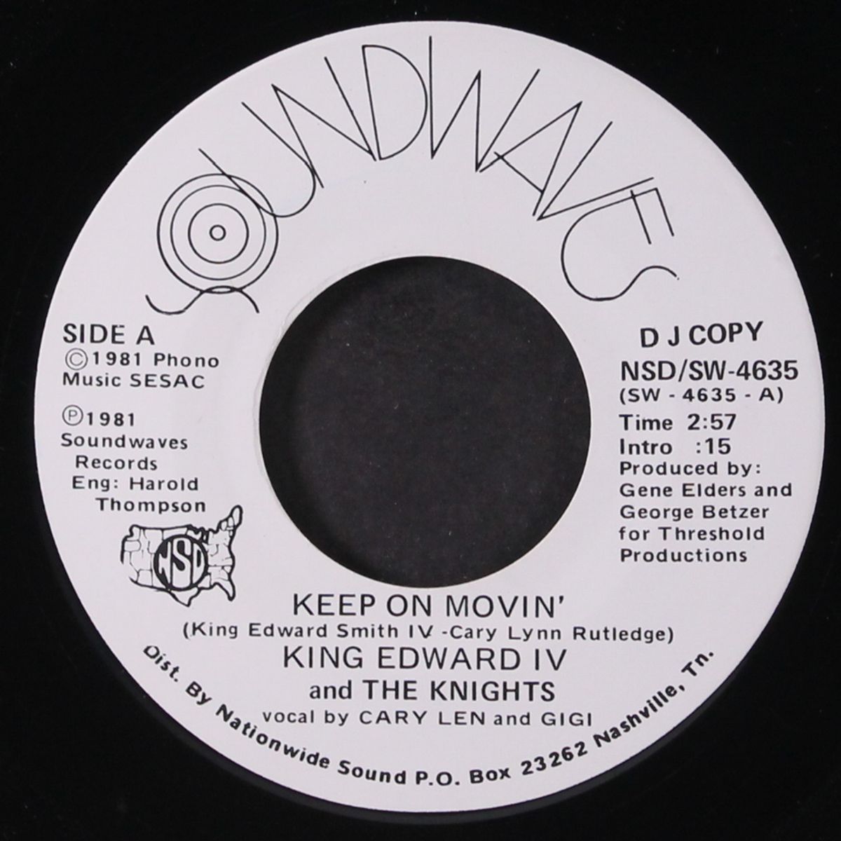keep on movin' / kentucky flower by KING EDWARD IV & KNIGHTS