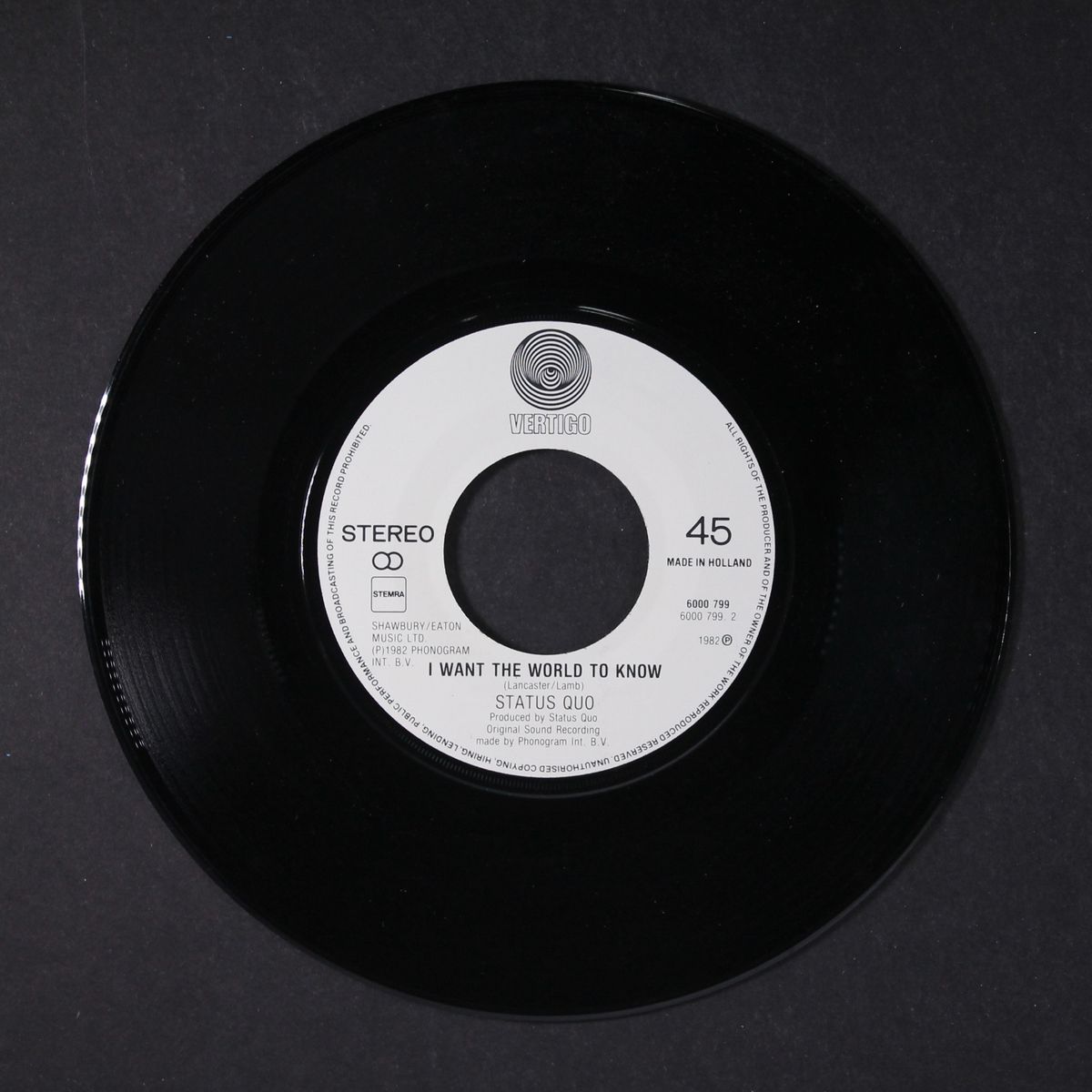 dear john / i want the world to know by STATUS QUO