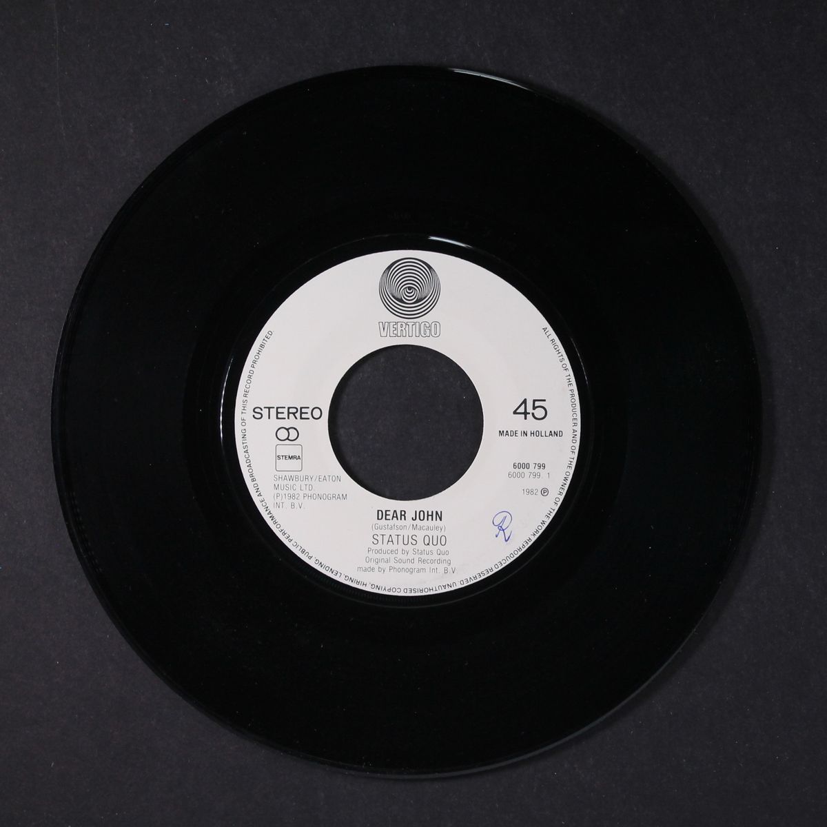 dear john / i want the world to know by STATUS QUO