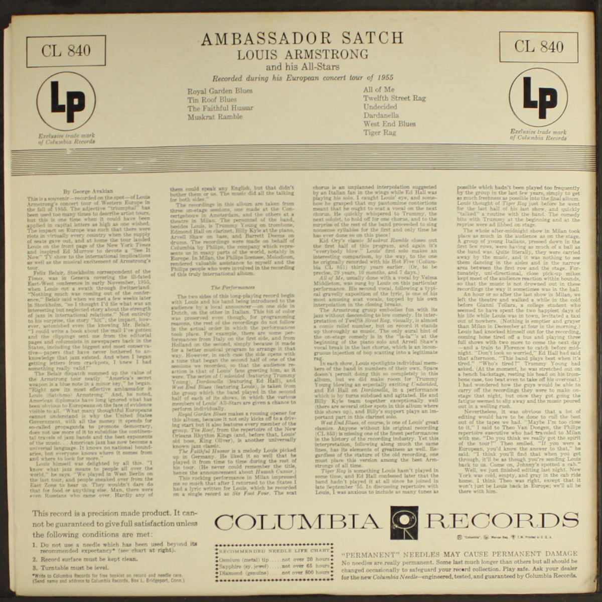 ambassador satch by LOUIS ARMSTRONG