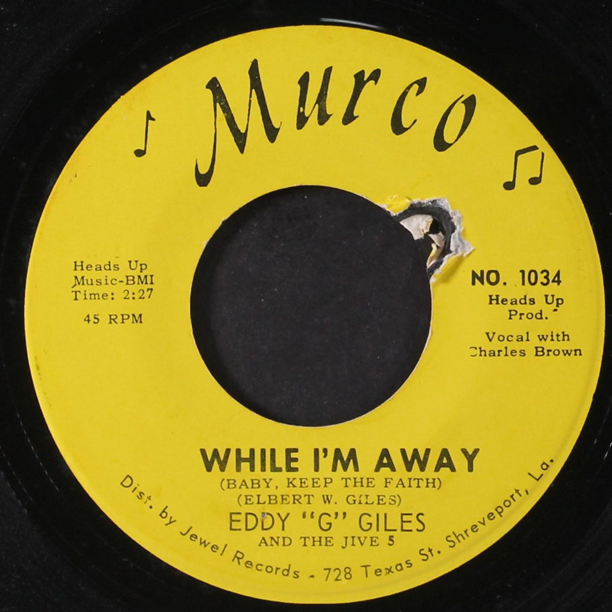 eddy's go-go train / while i'm away by EDDY 'G' GILES & JIVE 5