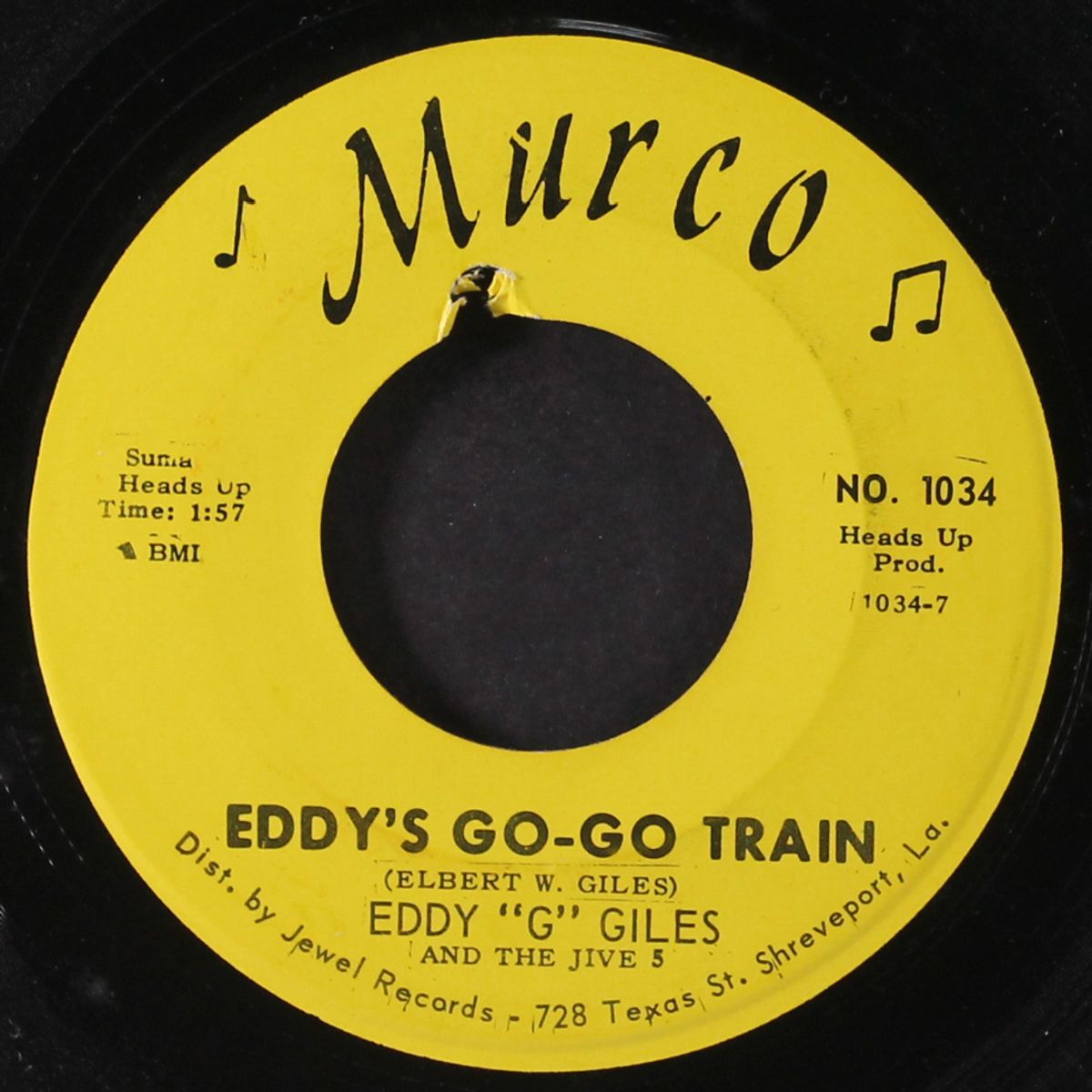 eddy's go-go train / while i'm away by EDDY 'G' GILES & JIVE 5
