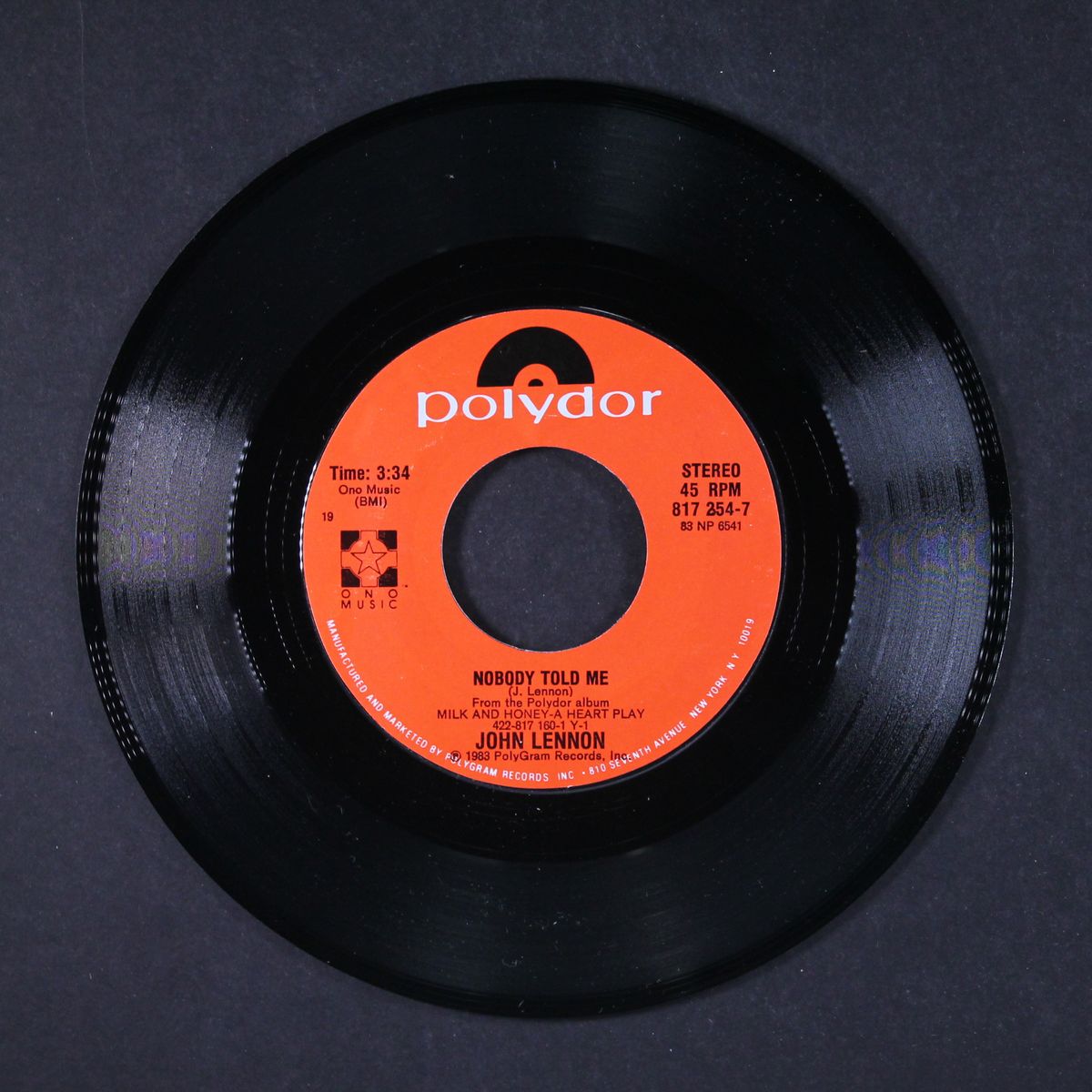 nobody told me / o' sanity by JOHN LENNON & YOKO ONO