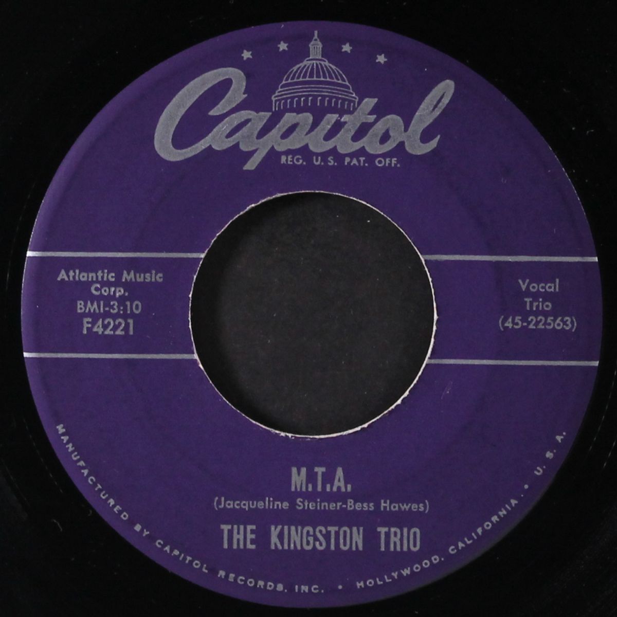 m.t.a. / all my sorrows by KINGSTON TRIO
