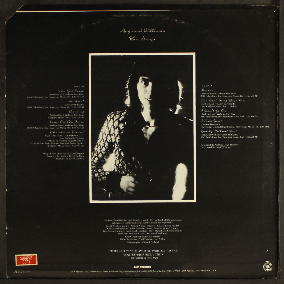 ten songs by MAYNARD WILLIAMS