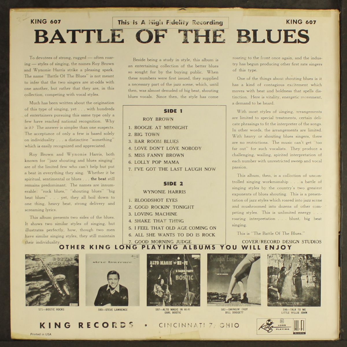 battle of the blues by ROY BROWN / WYNONIE HARRIS