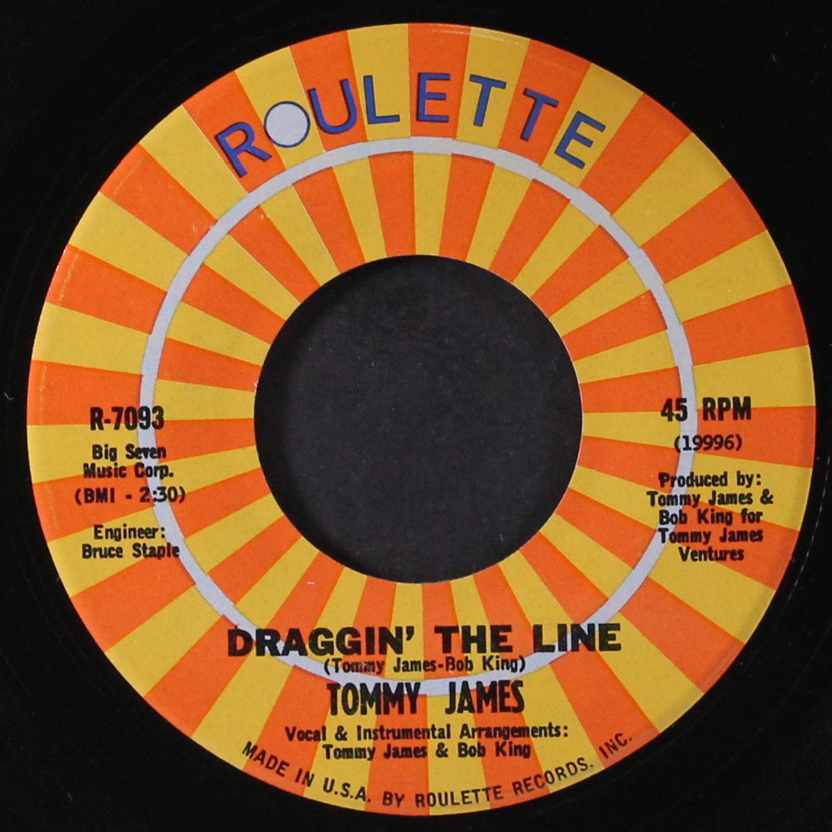 draggin' the line / i'm comin' home by TOMMY JAMES