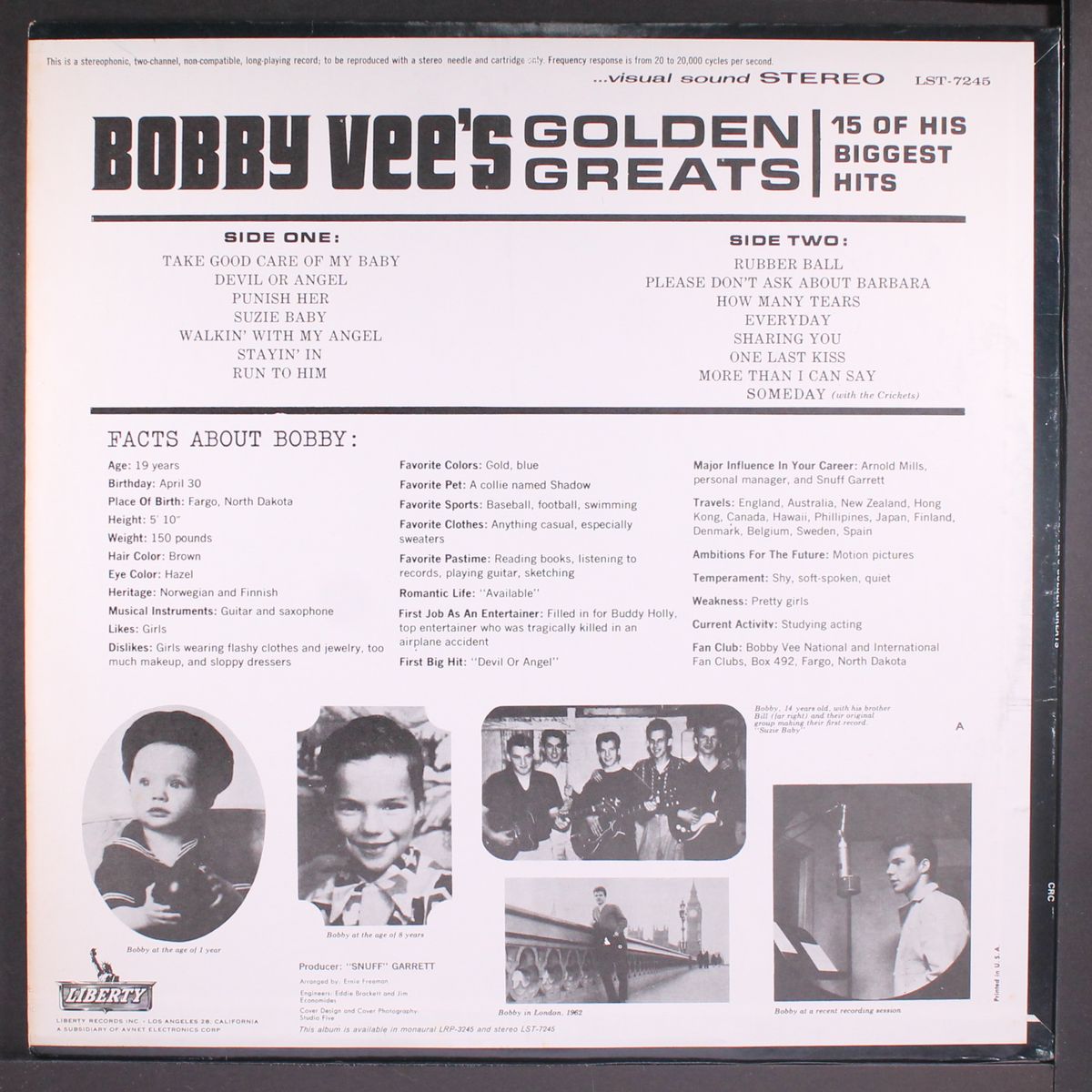 bobby vee's golden greats by BOBBY VEE