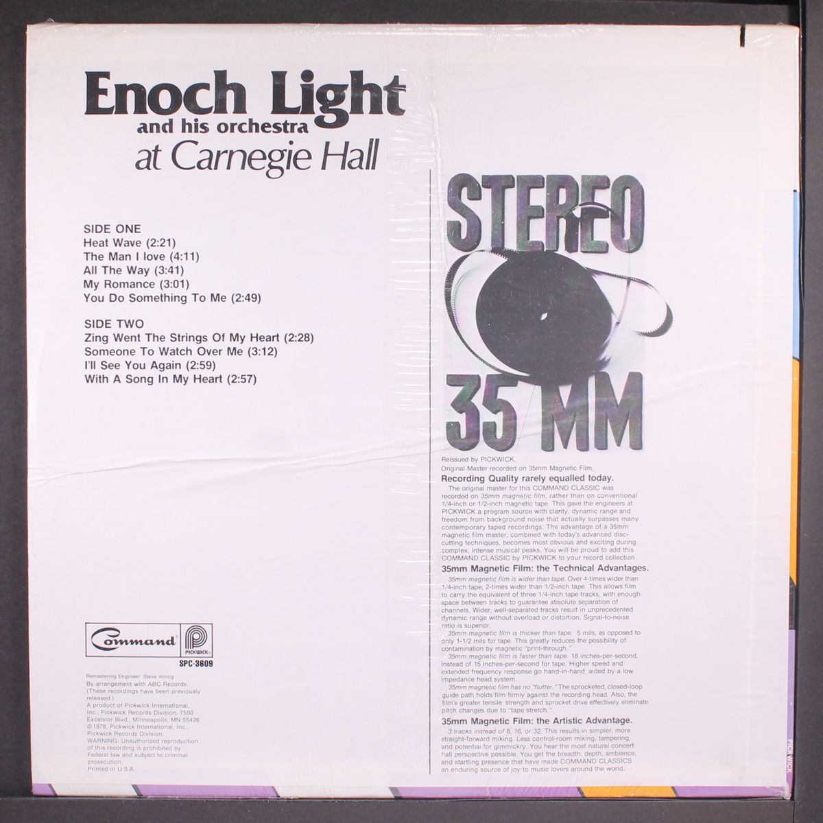 at carnegie hall by ENOCH LIGHT