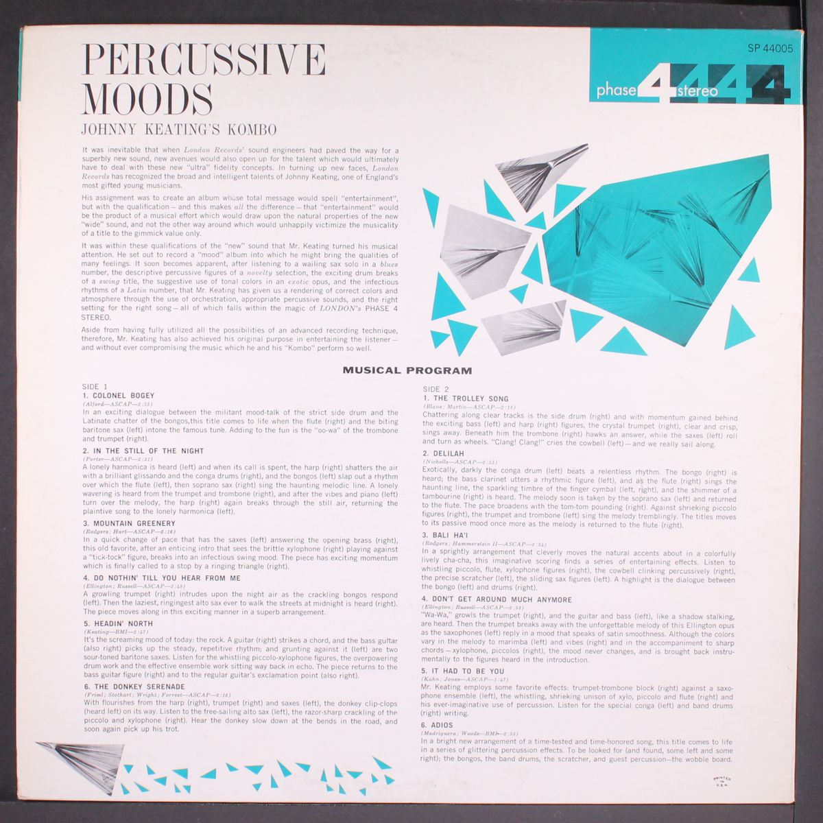 percussive moods by JOHNNY KEATING