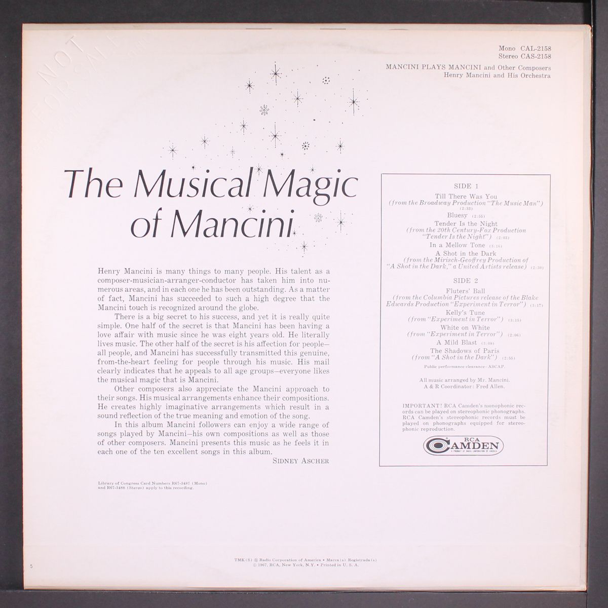mancini plays mancini by HENRY MANCINI