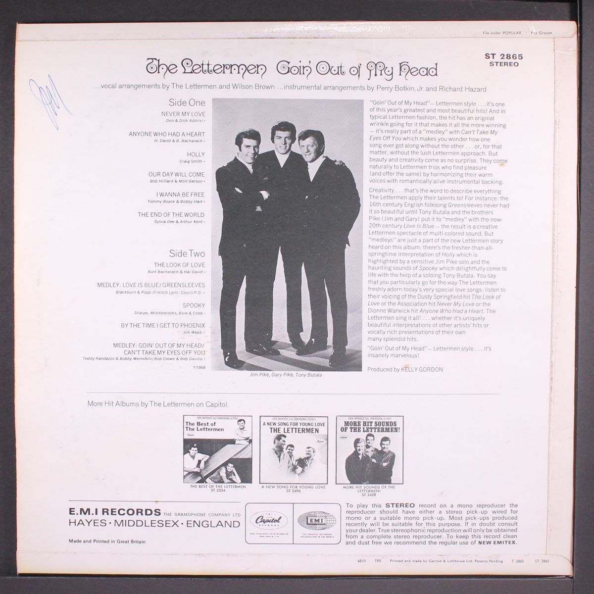 goin out of my head by LETTERMEN