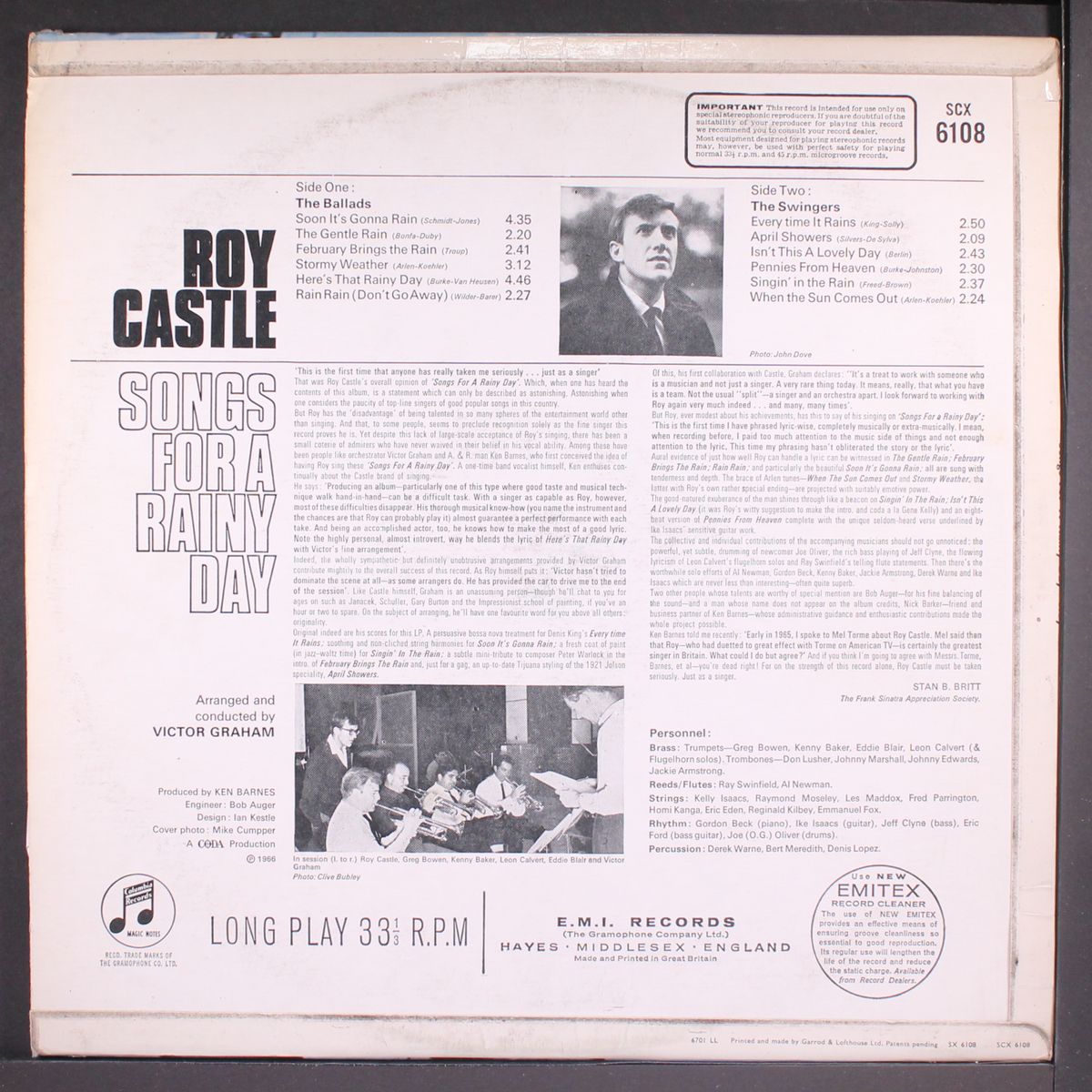 songs for a rainy day by ROY CASTLE