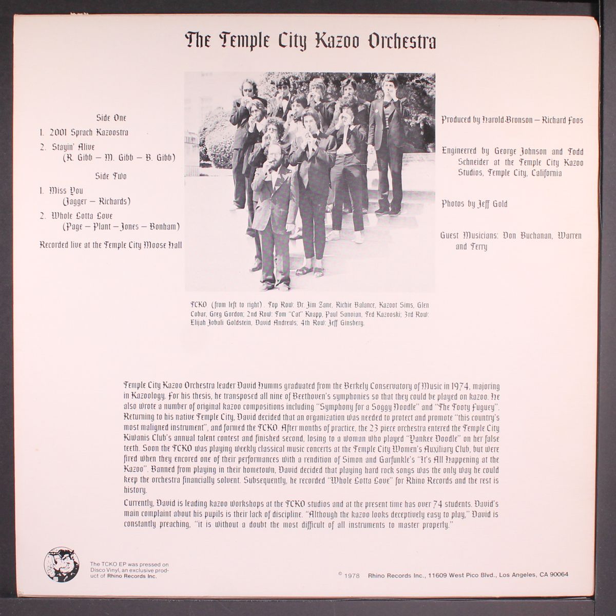 some kazoos by TEMPLE CITY KAZOO ORCHESTRA