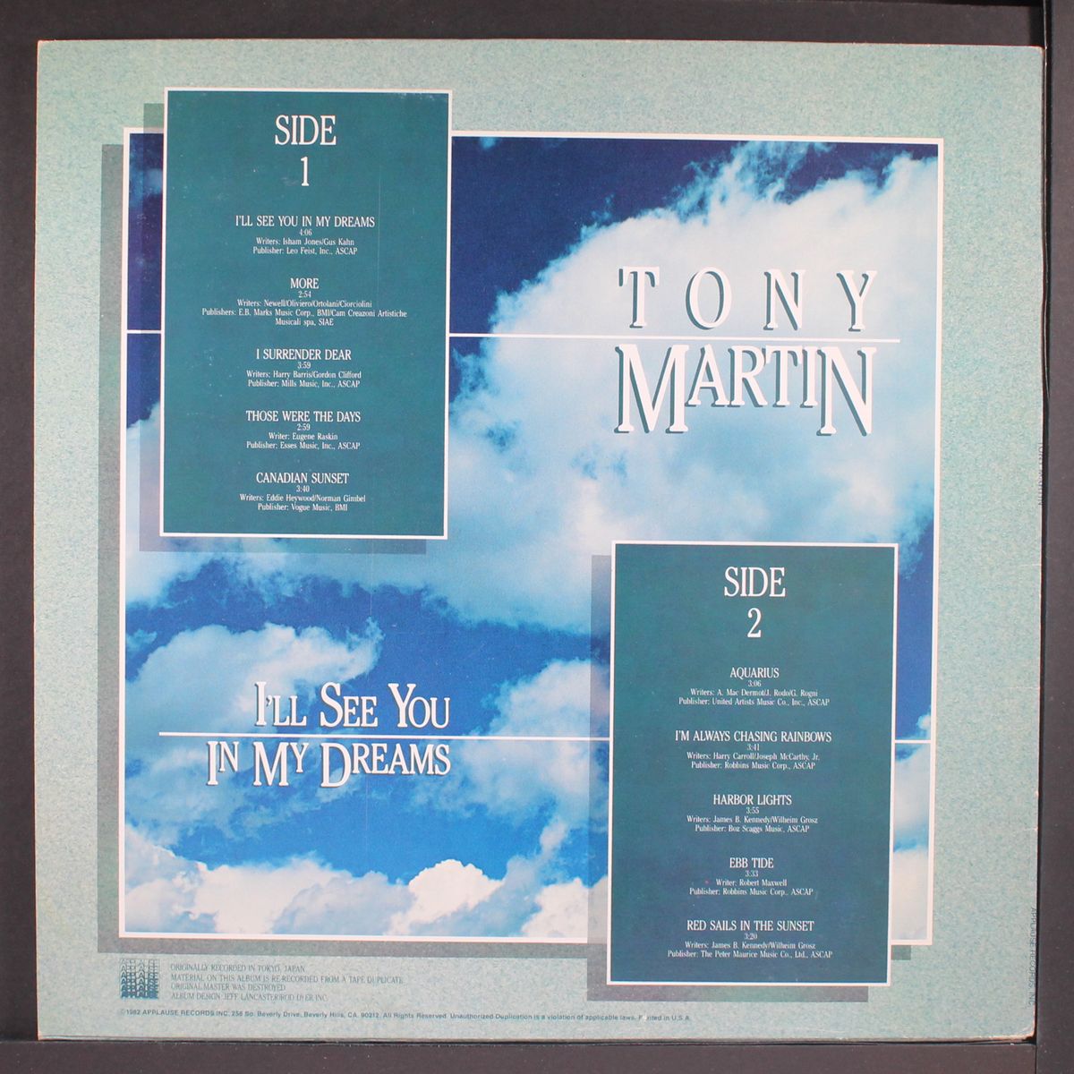i'll see you in my dreams by TONY MARTIN
