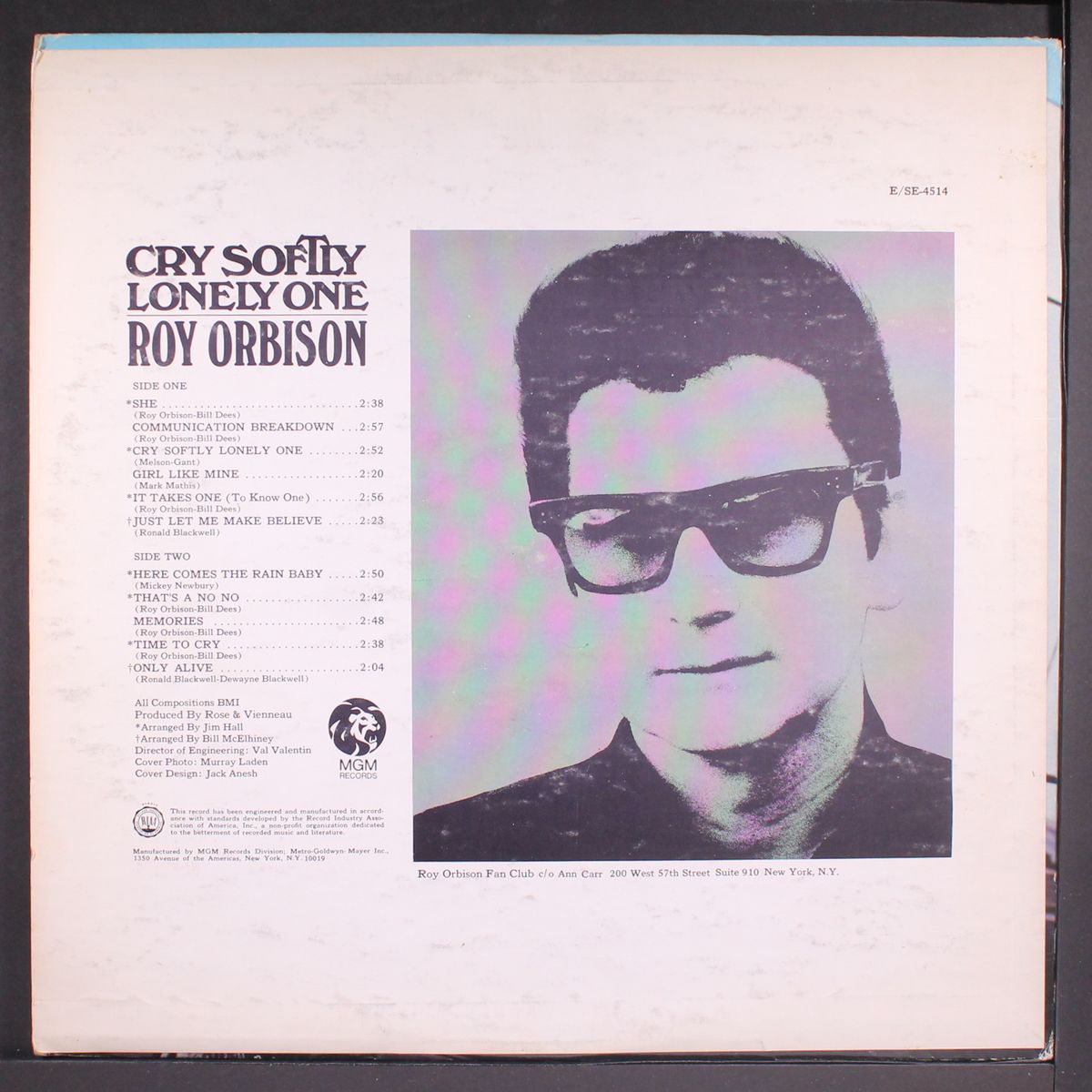 cry softly lonely one by ROY ORBISON