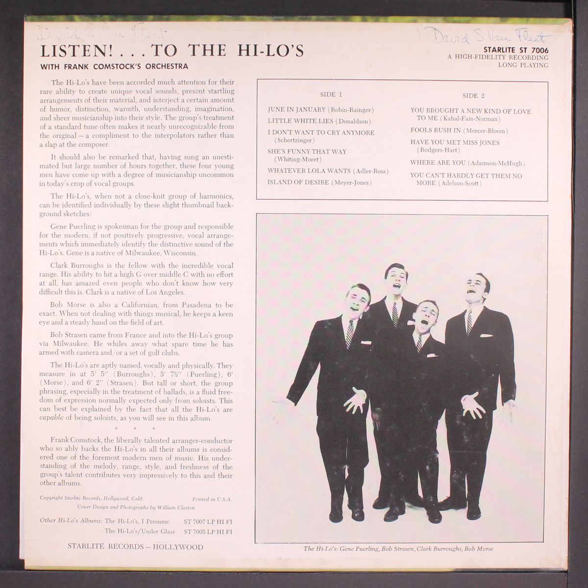 listen! by HI-LO'S