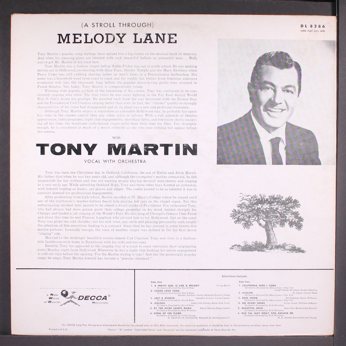 melody lane by TONY MARTIN
