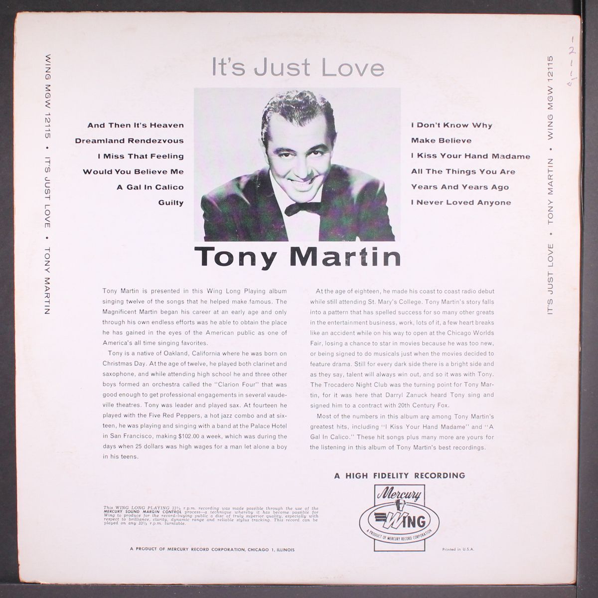 it's just love by TONY MARTIN