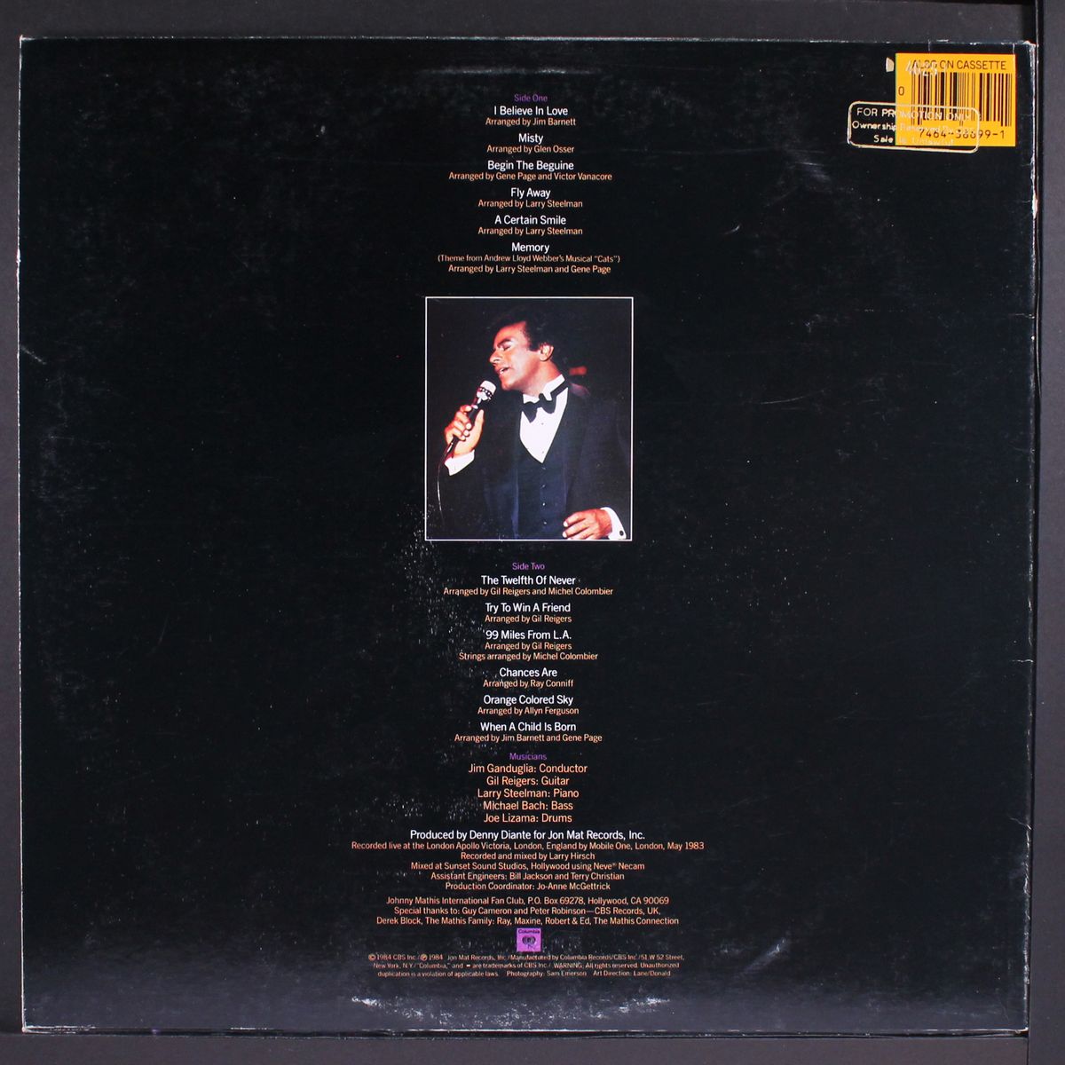 live by JOHNNY MATHIS