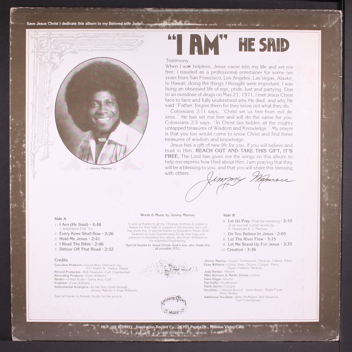 i am he said by JIMMY MAMOU