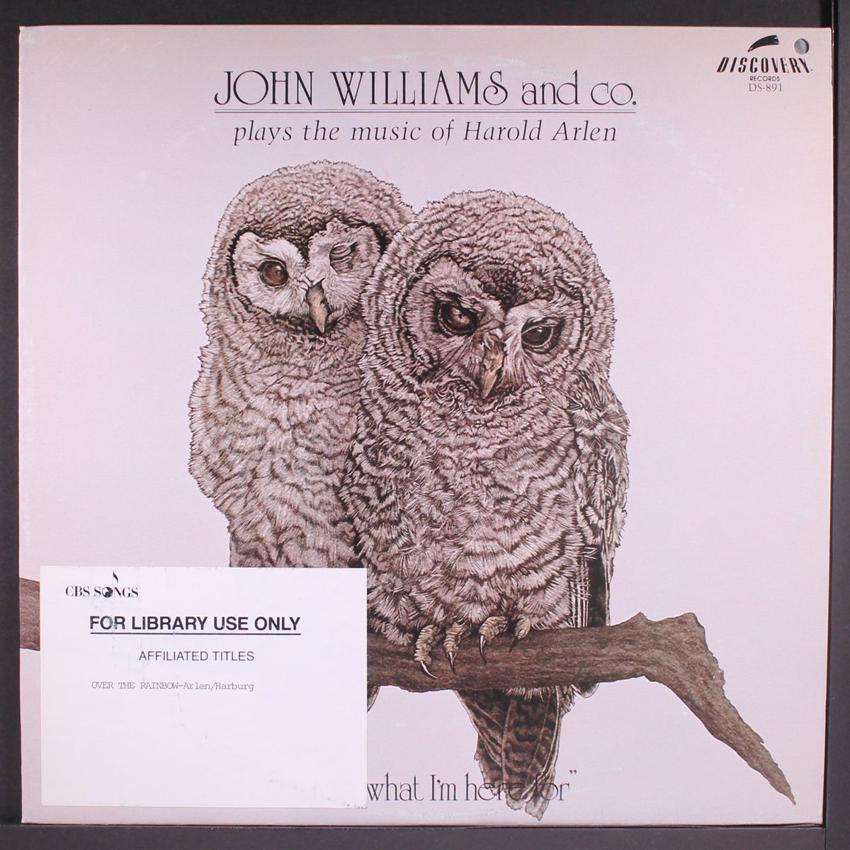 plays the music of harold arlen - here's what i'm here for by JOHN WILLIAMS