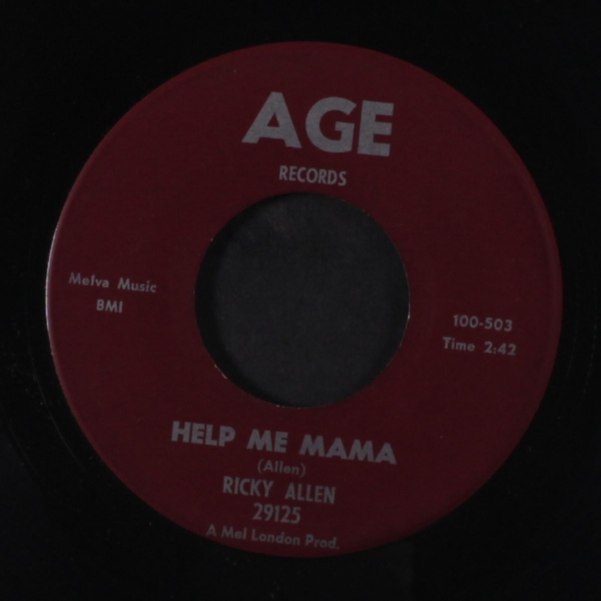 the big fight / help me mama by RICKY ALLEN