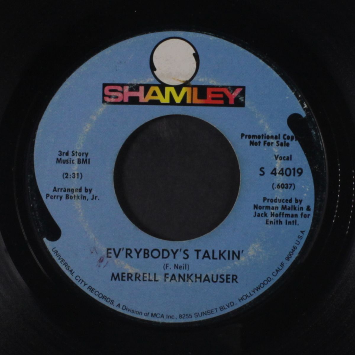 tampa run / everybody's talkin' by MERRELL FANKHAUSER
