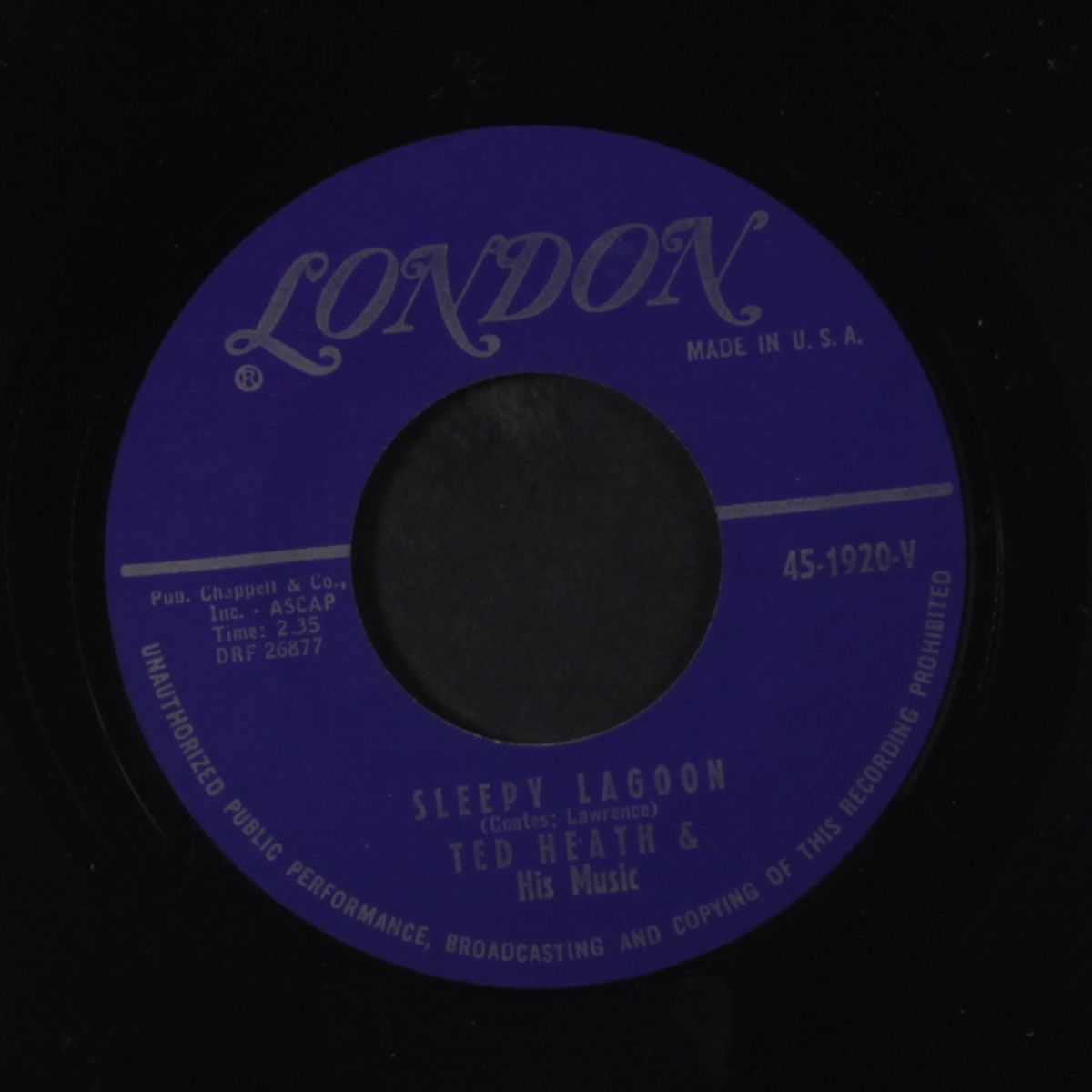 slaughter on tenth avenue / sleepy lagoon by TED HEATH