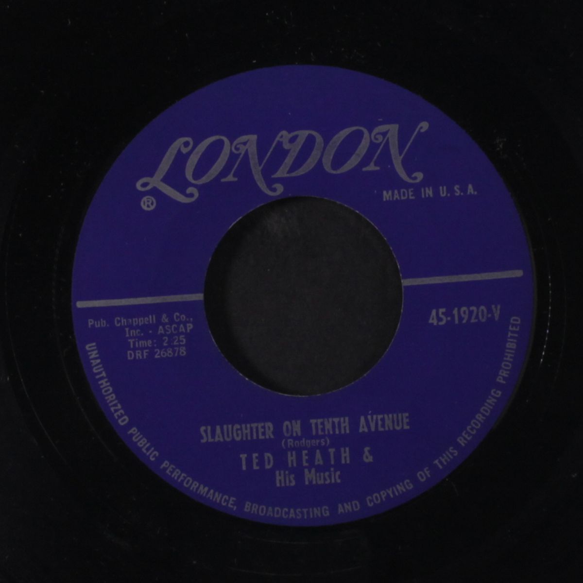 slaughter on tenth avenue / sleepy lagoon by TED HEATH